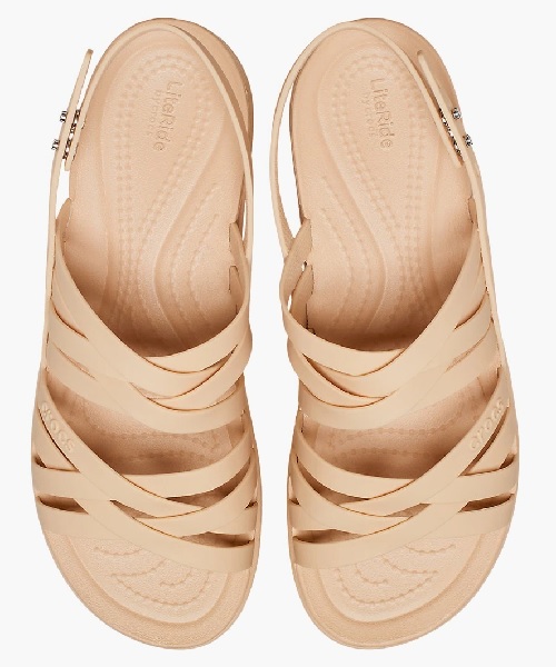 Brown Crocs Wedge Sandals