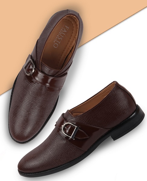 Brown Monk Strap Shoes For Wedding