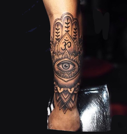 Hamsa Om Tattoo Design