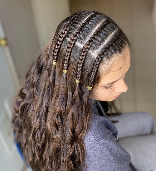 Super easy braided open hairstyle ❤️ isn't it looking so beautiful 😍  Follow for more 💕 Like and share if you like this 💕 . . . . . . . . . . .  . . . . . . . #