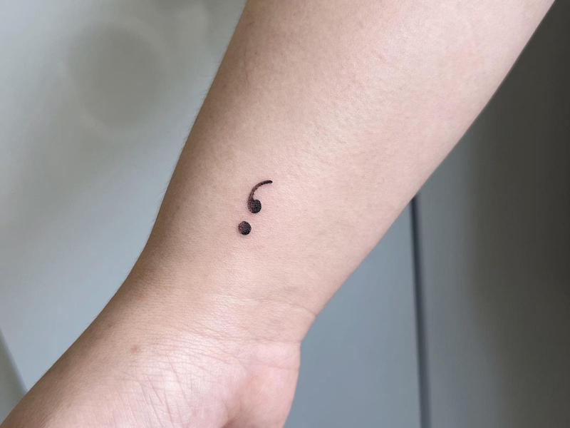 The Meaning Behind The Semicolon Tattoo And Why It Matters  Good news  stories inspirational content and stories that matter