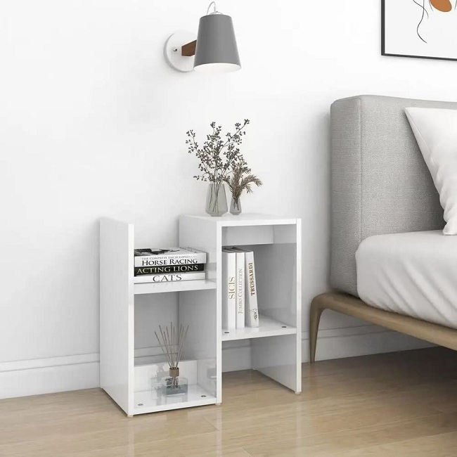Bedside Table for Bedroom with Storage Compartments