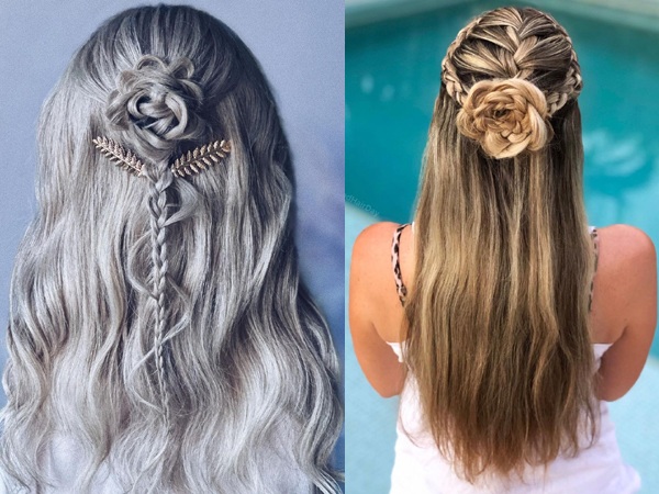 Braided Rose Hairstyles For Long Hair 54