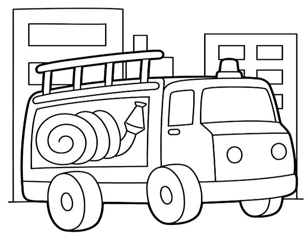 Cute Truck Coloring Page