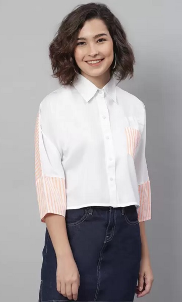 Fancy White Shirts For Ladies