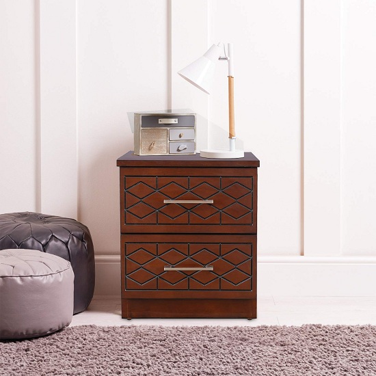 HomeTown Victoria Solid Wood Bedside Table in Antique