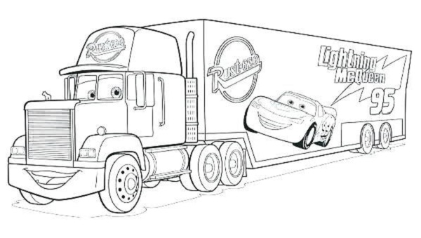 Mack Truck Coloring Sheet