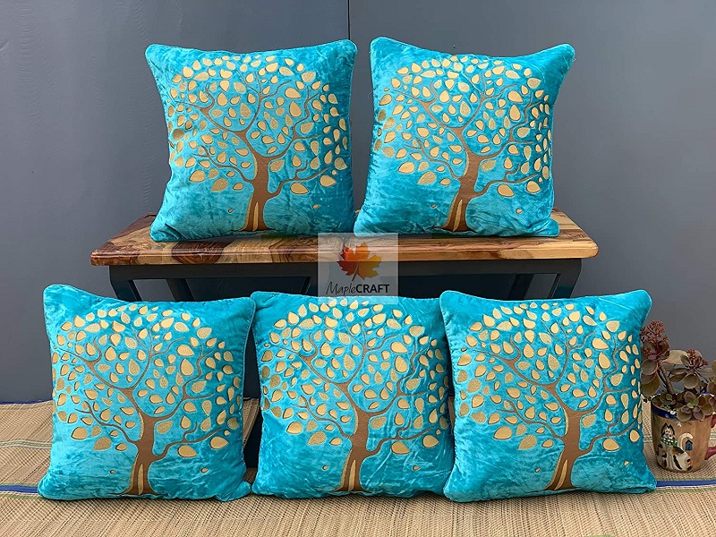 Maple Craft Golden Tree Premium Throw Pillow Cover