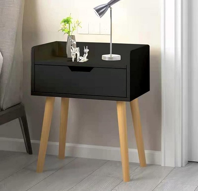 Wooden World Bedside Table with Drawer