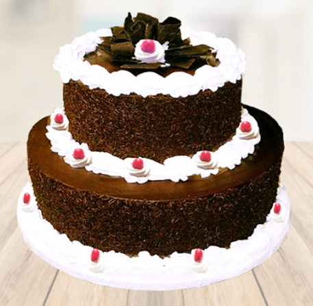 2 Tier Black Forest Cake Design