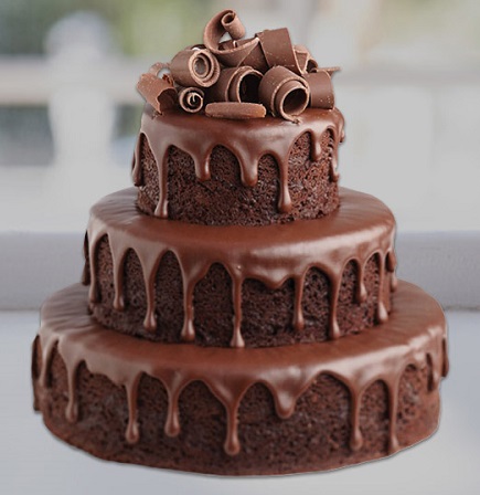3 Tier Exotic Chocolate Cake Design