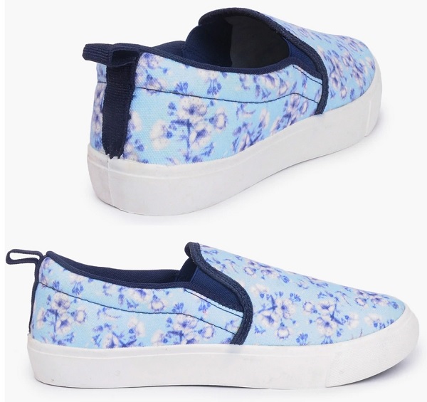Blue Floral Loafers