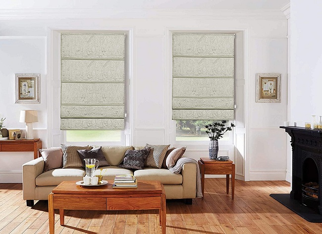 Deco Window Quilted Roman Blinds