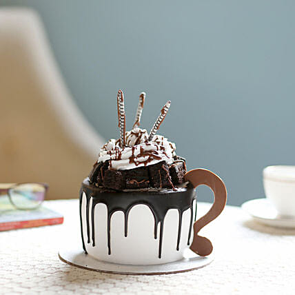 Designer Frosty Mug Chocolate Cake Design