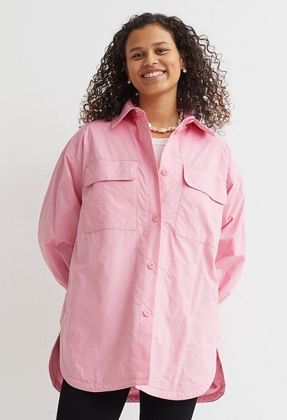 H&m Pink Oversized Shirt