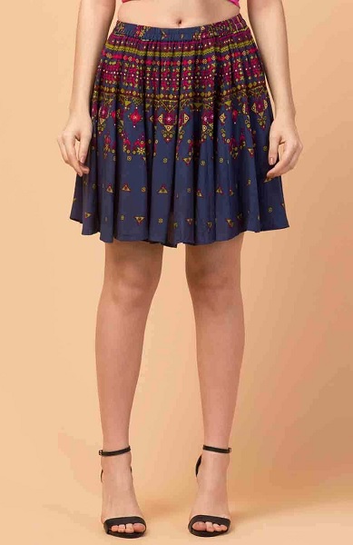 Indian Printed Short Skirt