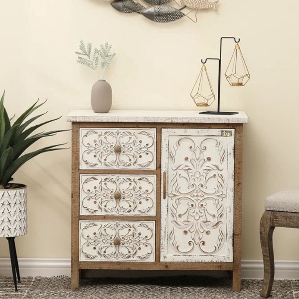 JAE Wooden Carved Chest of Drawers
