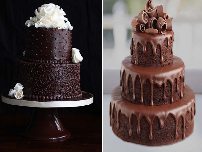Shop for Fresh Rich Chocolate Garnished Tall Cake online - Alipore