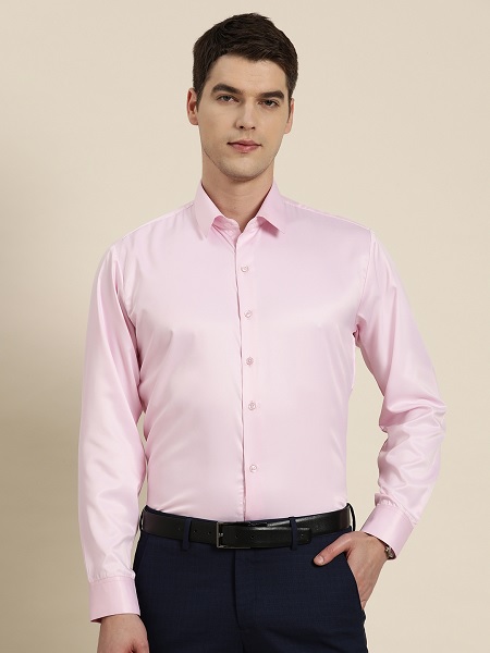 Pink Satin Formal Shirt