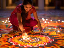 5 Beautiful 13 Dots Rangoli Designs with Images!