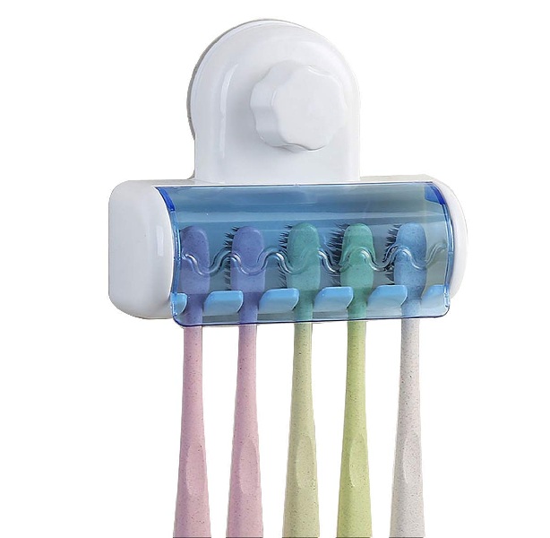 SHOPPOSTREET Toothbrush Holder with Automatic Toothpaste Dispenser