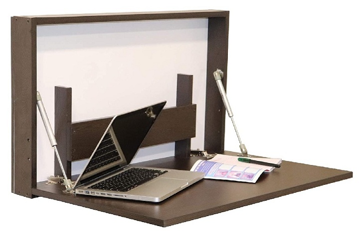 Spacecrafts Wooden Wall Mounted Laptop Table for Study Office Desk