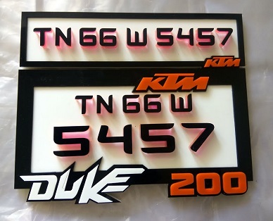 Duke 200 Number Plate Design