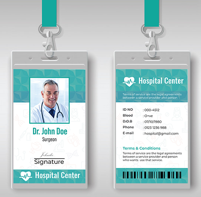 Hospital Id Card Design