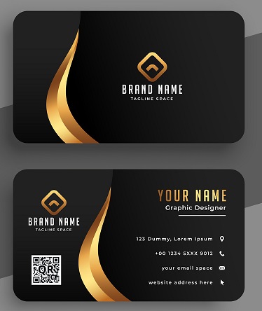Black And Golden Premium Business Card Design