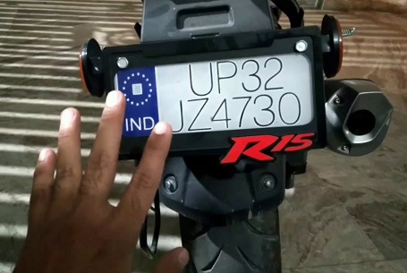R15 Bike Number Plate Design