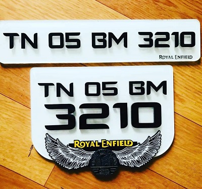 Royal Enfield Number Plate Design
