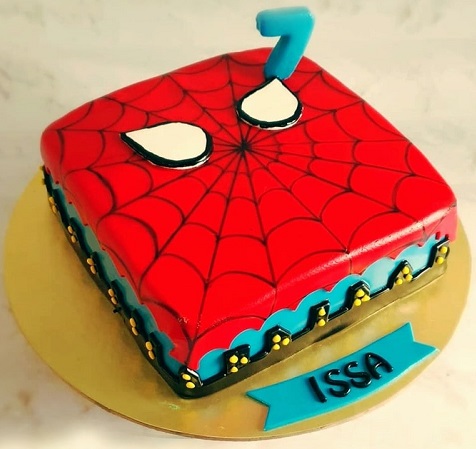 Spiderman Square Cake Design