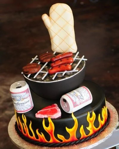 Barbeque Cake Design For Male