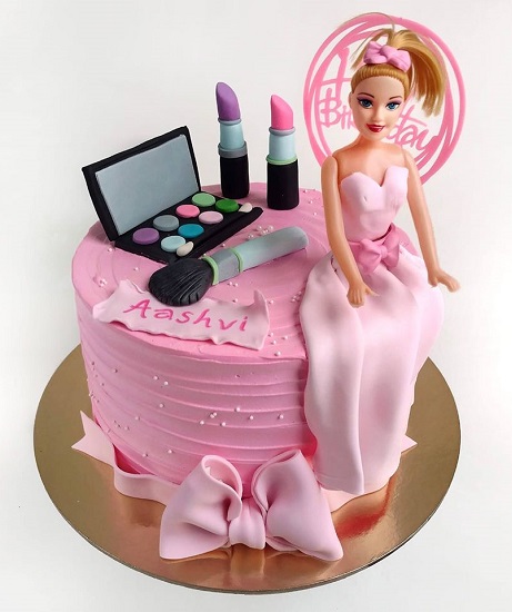 Barbie Makeup Cake Design