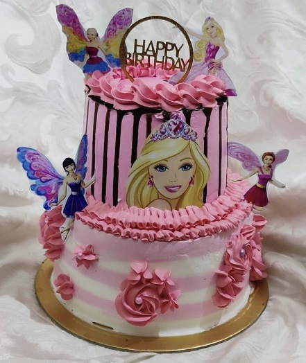 Barbie Strawberry Cake Design