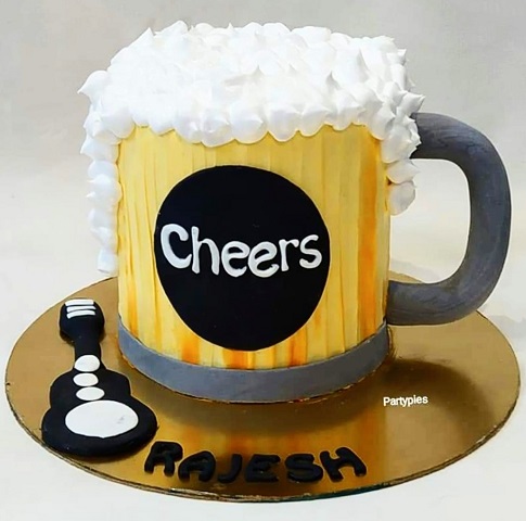 Beer Mug Cake Design For Guys