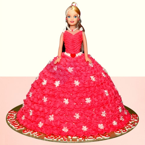 Black Forest Barbie Doll Cake Design