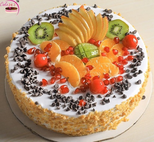 Butterscotch Fruit Cake Design