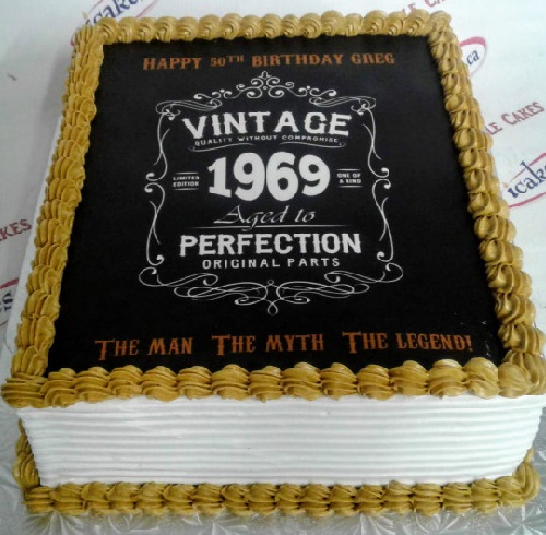 Cake Design For Men's 50th Birthday