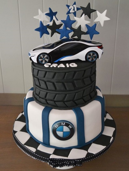 Car theme cake with Slide by Creme Castle