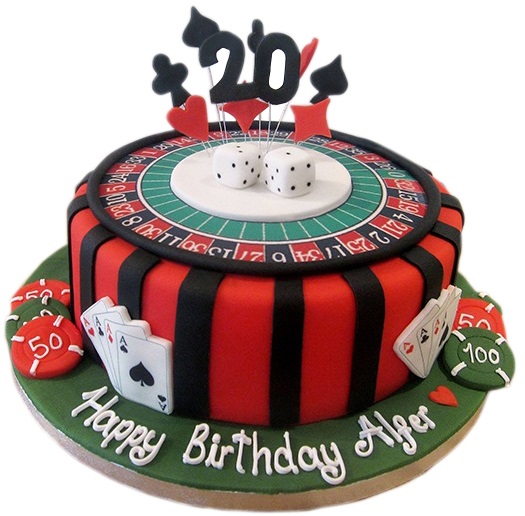 Casino Husband Birthday Cake Design