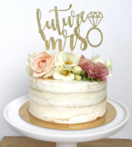 bachelorette cake for bride
