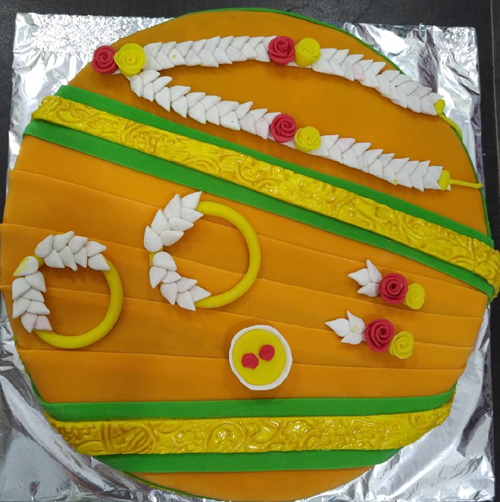 Haldi Cake | Birthday cake decorating, Chocolate cake decoration, Simple cake  designs