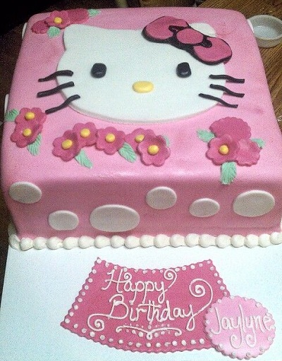 Hello Kitty Square Cake Design