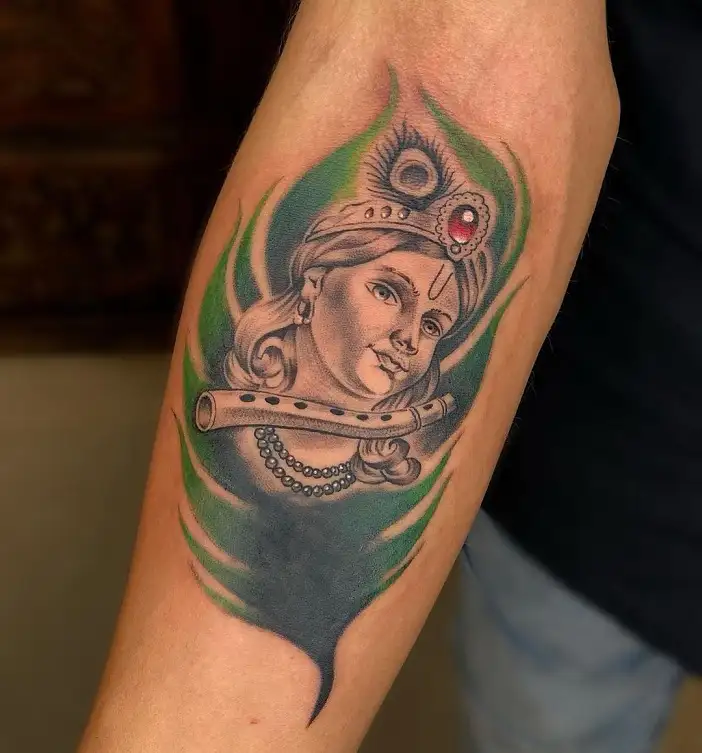 Mirror Tattoo  Single liner Krishna tattoo the God of  Facebook