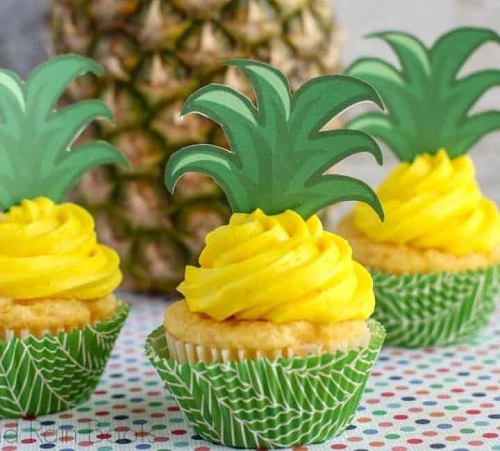 Pineapple Cupcake Design