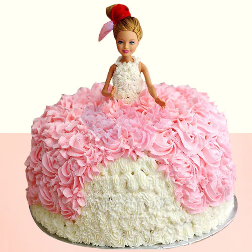 Pink Barbie Doll Cake Design