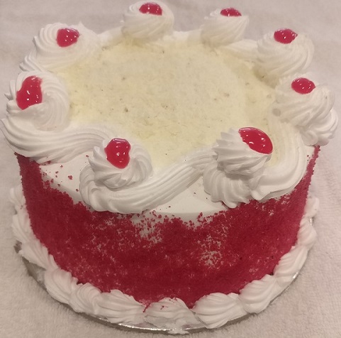 Red Velvet White Forest Cake Design