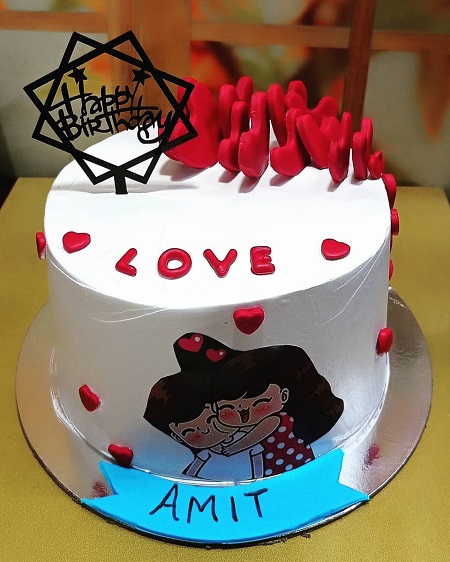 Chai Sutta Cake for Boyfriend Birthday  FaridabadCake