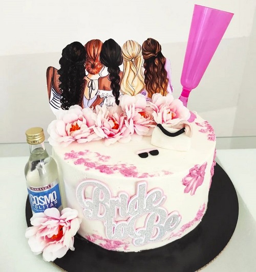 Bride to be cake idea /simple bride to be cake /fresh flowers cake | Simple  bride to be cake, Cake bridal, Fresh flower cake